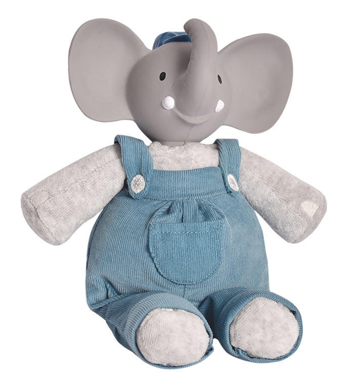 Alvin The Elephant Organic Natural Rubber Head Toy