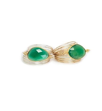 Torrey Ring in Green Onyx