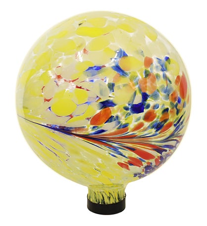 Bright Summer Burst Outdoor Garden Glass Gazing Globe Ball - 10-inch