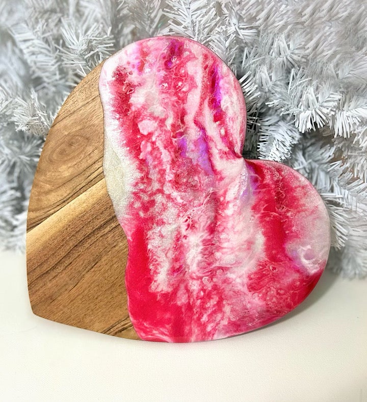 Hand painted Heart shaped Charcuterie Board