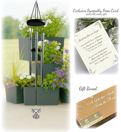 Angel Wings Memorial Wind Chime Sympathy Gift