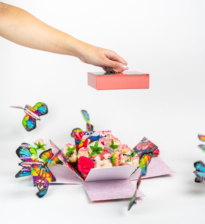 Happy Birthday Mom Surprise Explosion Cake Gift Box