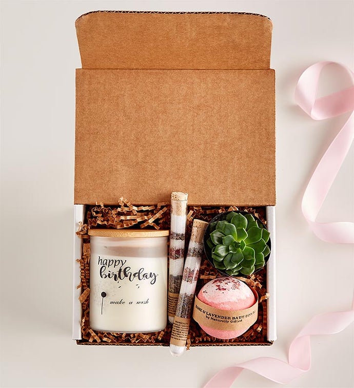 Happy Birthday Succulent & Spa Gift Box