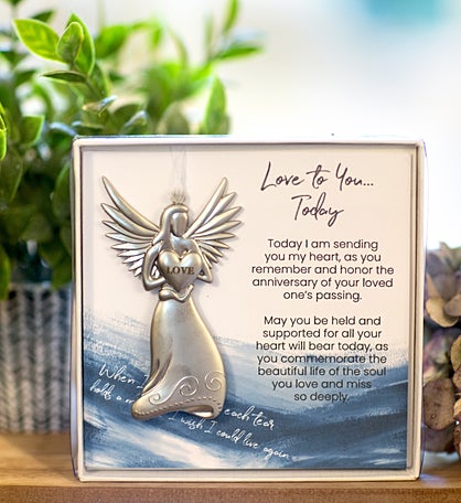 Angel Ornament Memorial Gift for First Anniversary of Loved Ones Loss