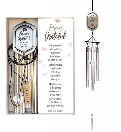 Forever Grateful Windchime Thank You Gift