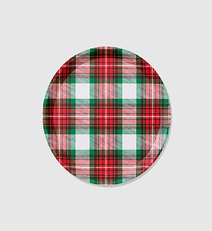 Winter Plaid Large Plates (10 Per Pack)
