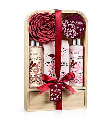Elegant Modern Cherry Blossom Bath and Body Gift Set