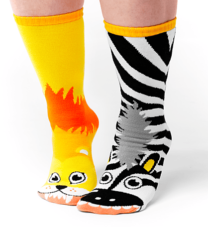 Lion & Zebra Pals Socks