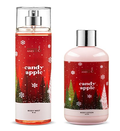 Winter Candy Apple 10oz Body Lotion & 8oz Body Mist Spray Set