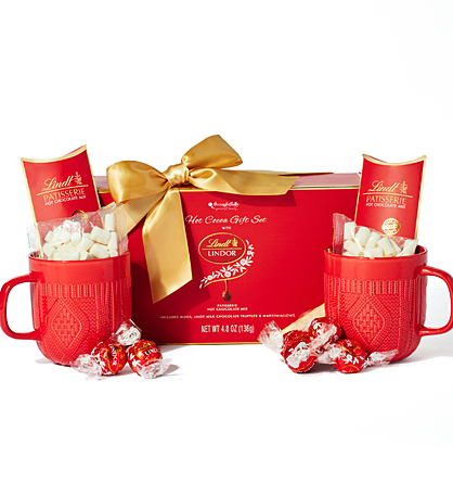 Hot Cocoa Gift Set, Includes Lindt Chocolate And Hot Chocolate Mix