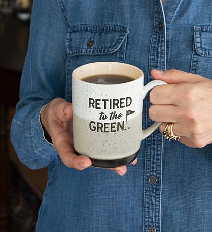 "Retired to the Green" Stoneware Mug