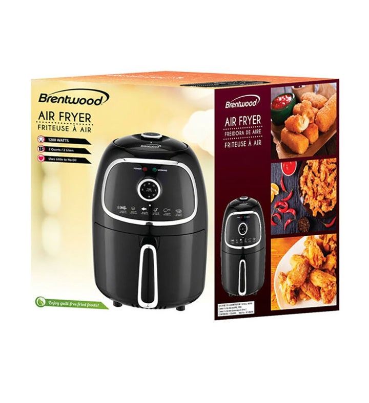 Brentwood 2 Quart Electric Air Fryer With Timer And Temp Control Black