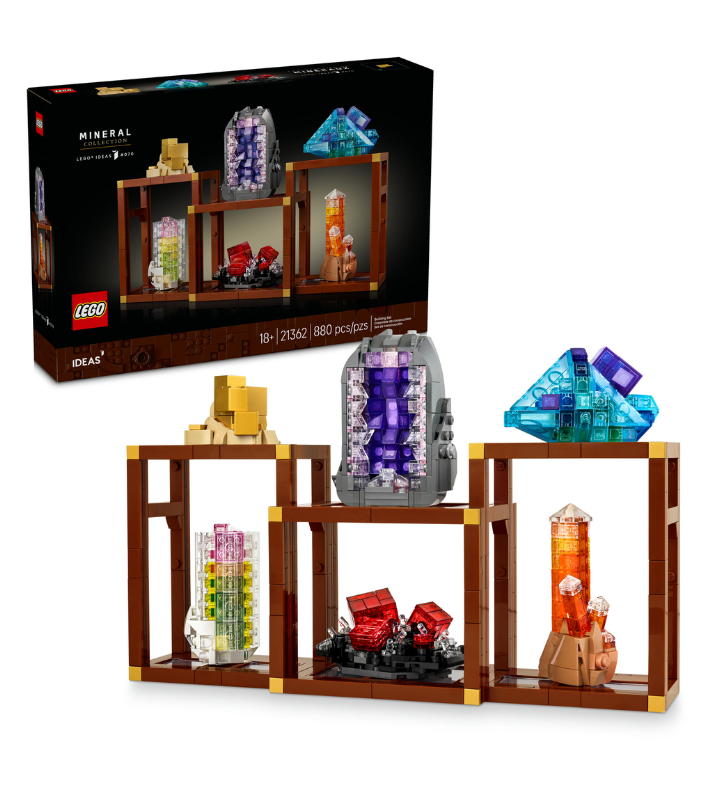 Lego® Ideas Mineral Collection, Crystal Display Shelves 21362