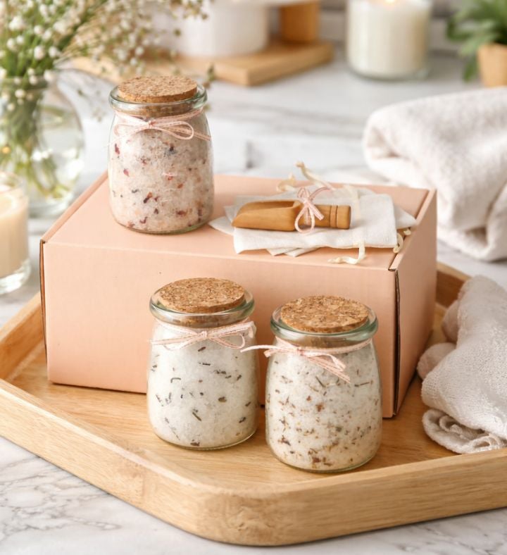 Self care Spa Gift Set With Bath Salts & Scoop