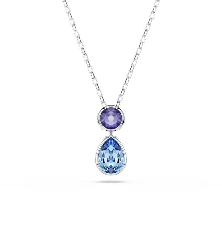 Chroma Pendant, Mixed Cuts, Multicolored, Rhodium Plated