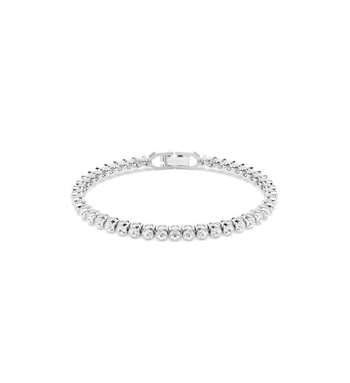 Imber Emily Tennis Bracelet, Round Cut, White, Rhodium Plated
