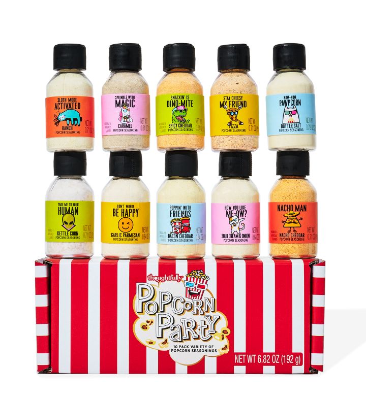 Thoughtfully Gourmet Popcorn Seasoning Sampler Kit, 10 Flavors