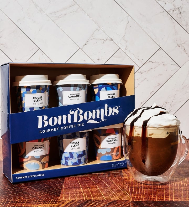 Bombombs Instant Coffee Mix Gourmet Gift Set In Mini Cup Packaging