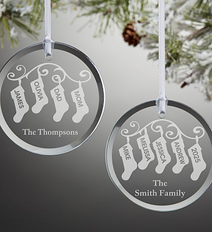 Stocking Family Personalized Ornament