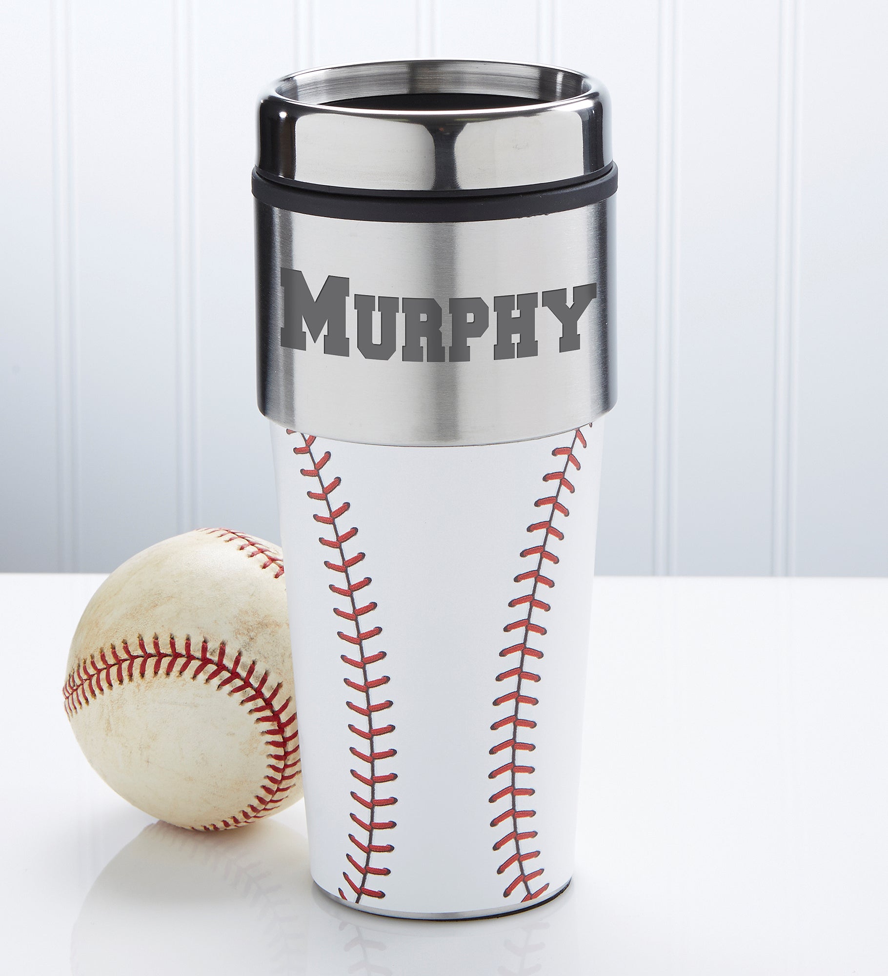 Home Run Personalized Baseball Travel Mug