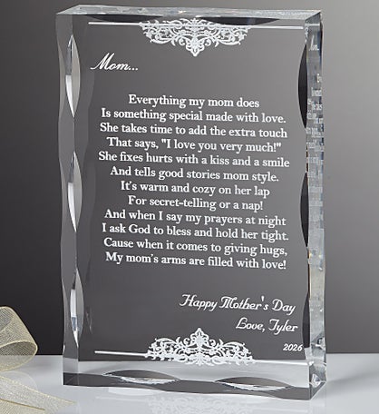 Dearest Mother Poem Personalized Keepsake