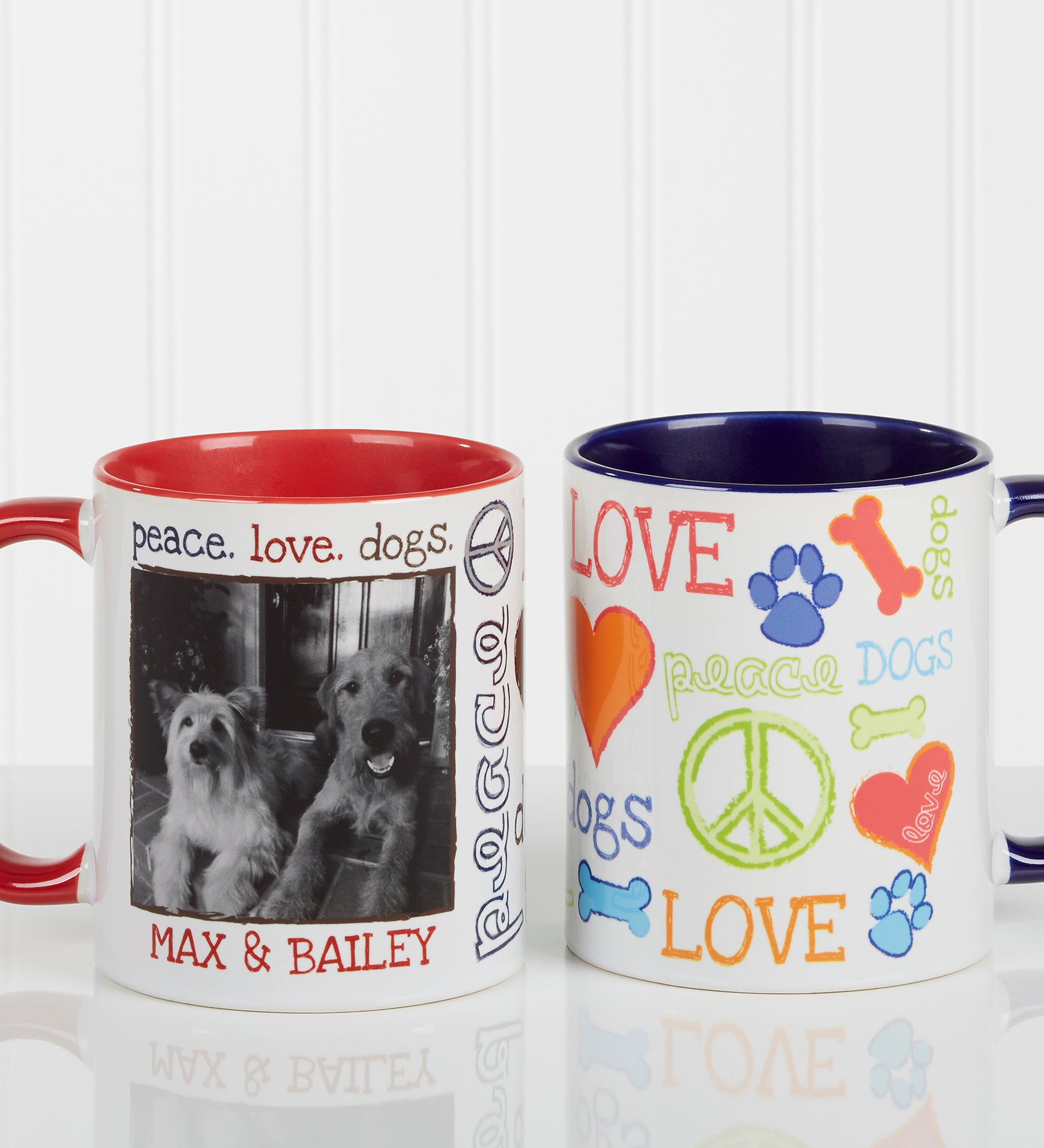 Peace, Love, Dogs Photo Coffee Mug