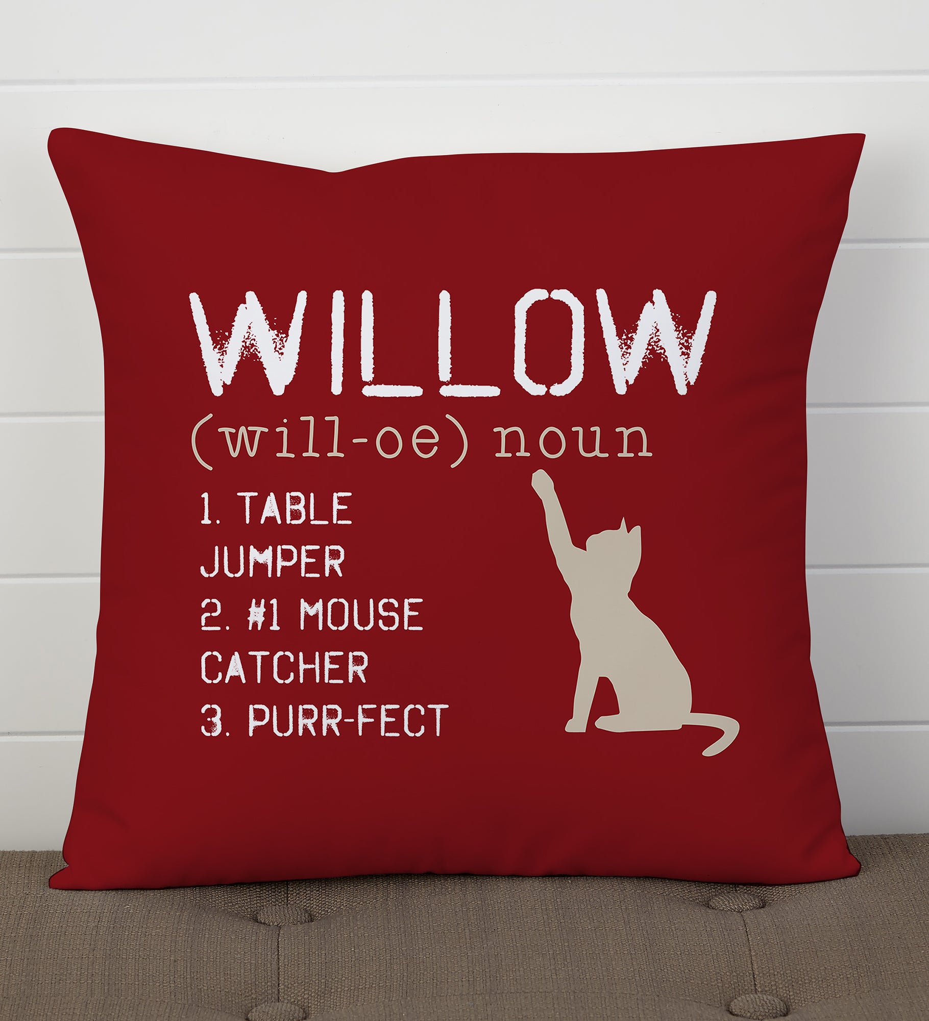 Definition of My Cat Personalized Pillow