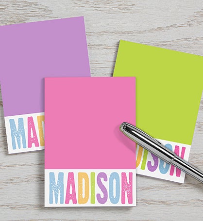 All Mine! Personalized Mini Notepad Set of 3