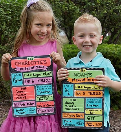 First Day Of School Personalized Dry Erase Sign