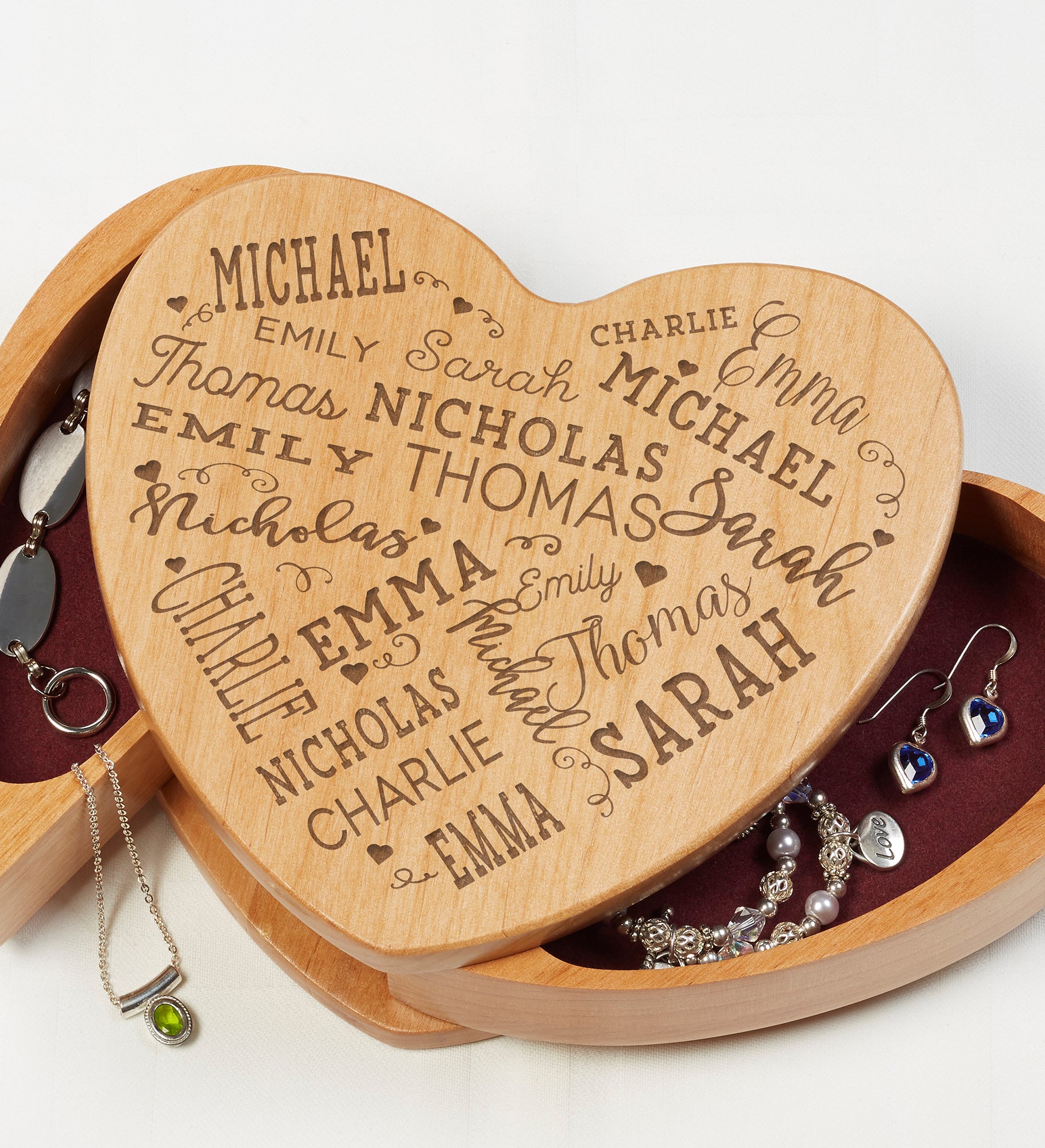 Close To Her Heart Engraved Jewelry Box