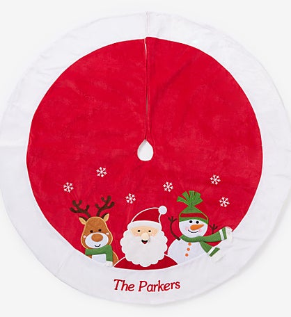 Santa Claus Lane Embroidered Tree Skirt