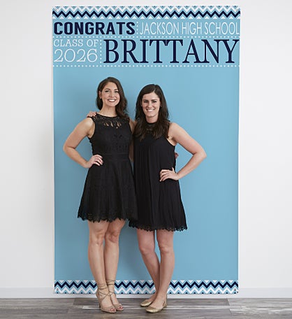 School Memories Personalized Graduation Photo Backdrop
