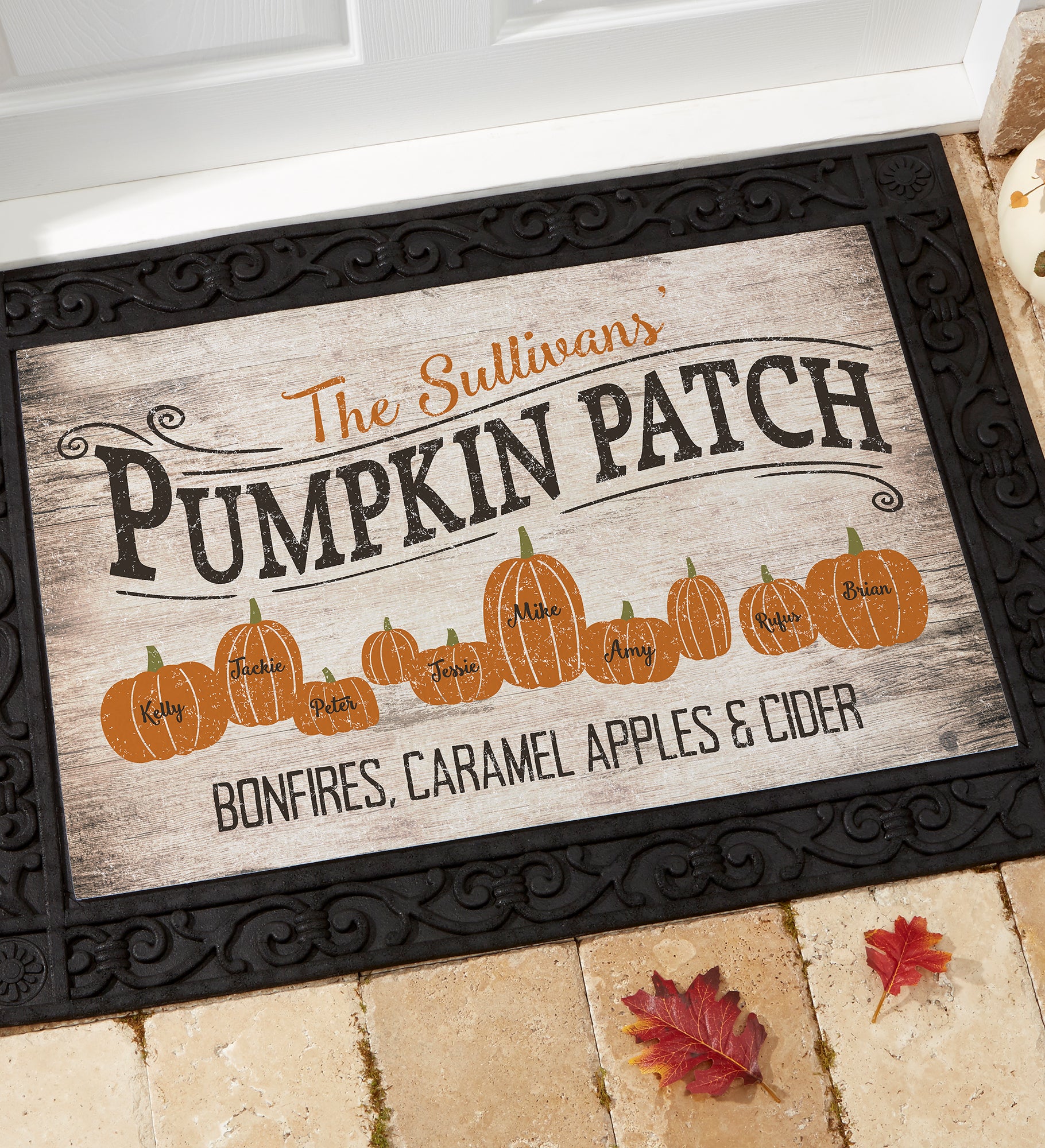 Pumpkin Patch Personalized Doormats
