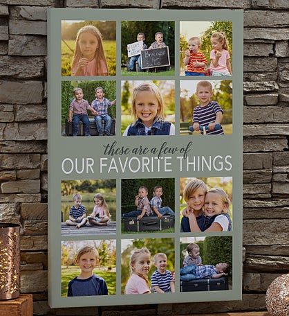 My Favorite Things Personalized Photo Canvas Print
