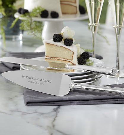 Lenox® Devotion Engraved Cake Knife & Server Set