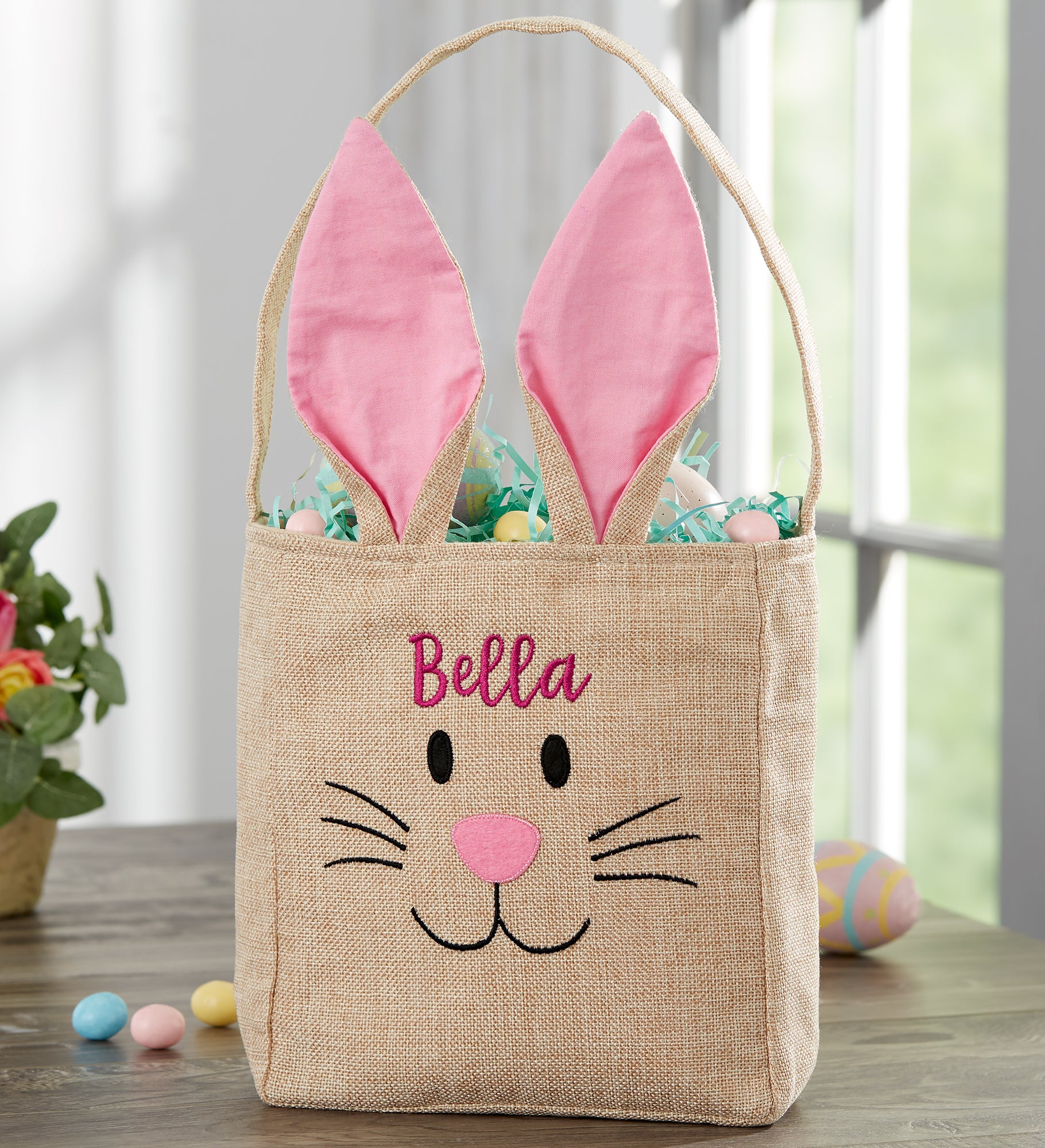 Bunny Face Personalized Easter Treat Bag
