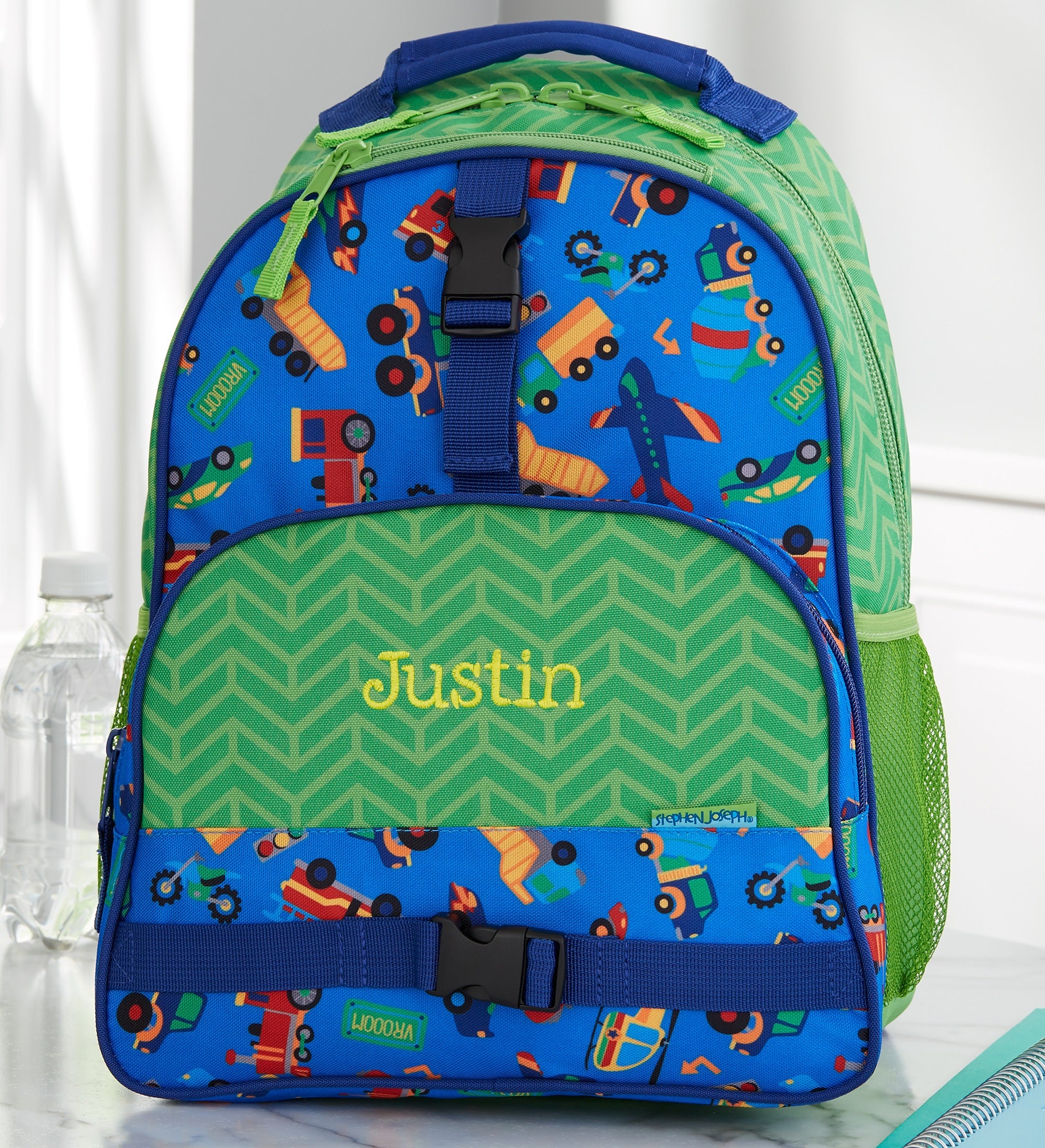 Transportation Embroidered All Over Print Backpack