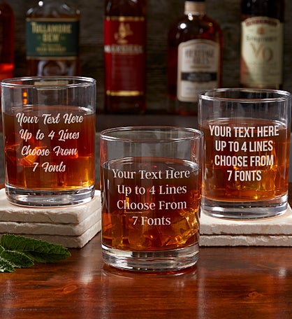 Write Your Own Engraved 14oz. Whiskey Glass