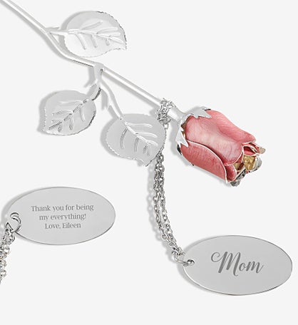 For Her Engraved Keepsake Rose