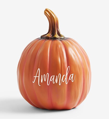 Fall Seasonally Script Personalized Pumpkins