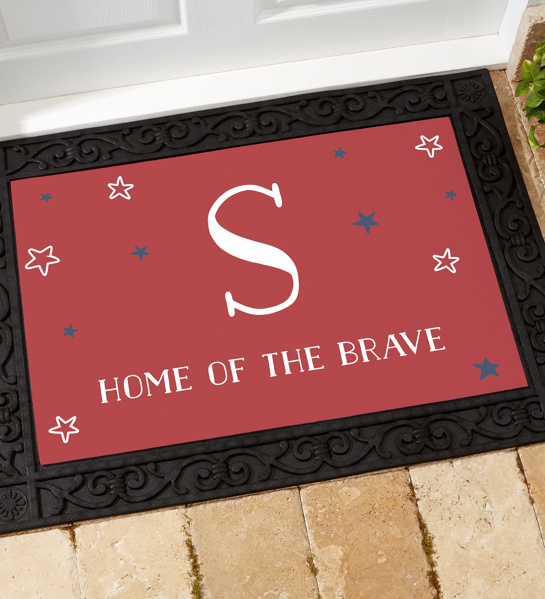 Stars & Stripes Personalized Doormat