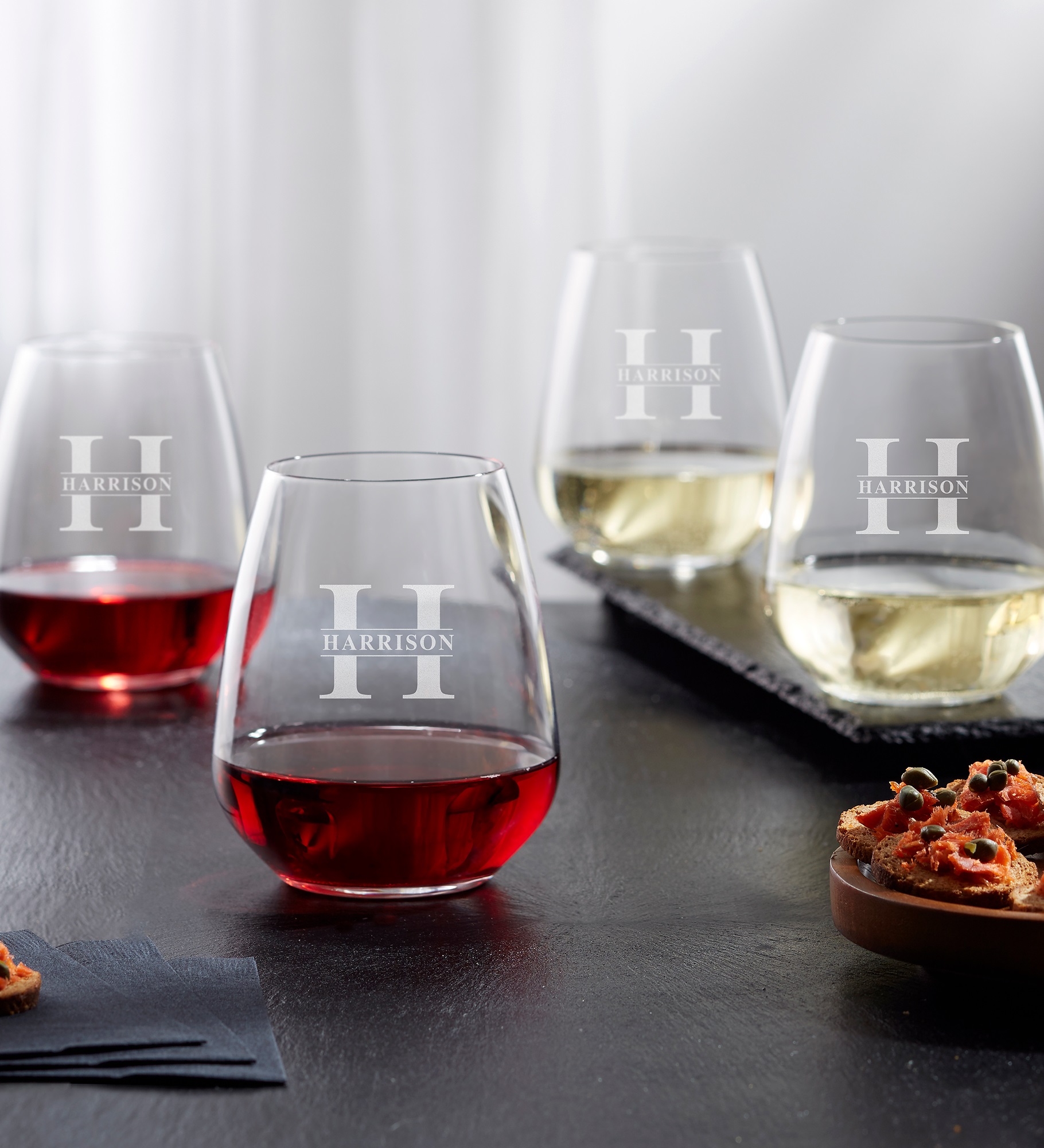 Luigi Bormioli® Lavish Last Name Engraved Wine Glass Collection