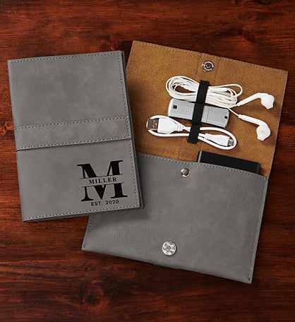 Lavish Last Name Personalized Tech Organizer