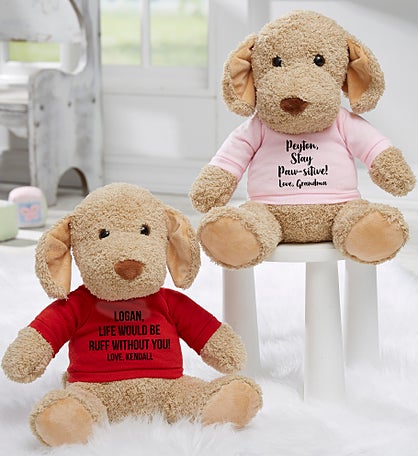 Write Your Own Personalized Plush Dog Stuffed Animal