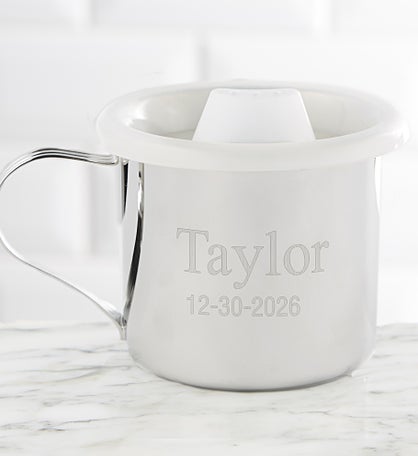 Silver Engraved Baby Cup