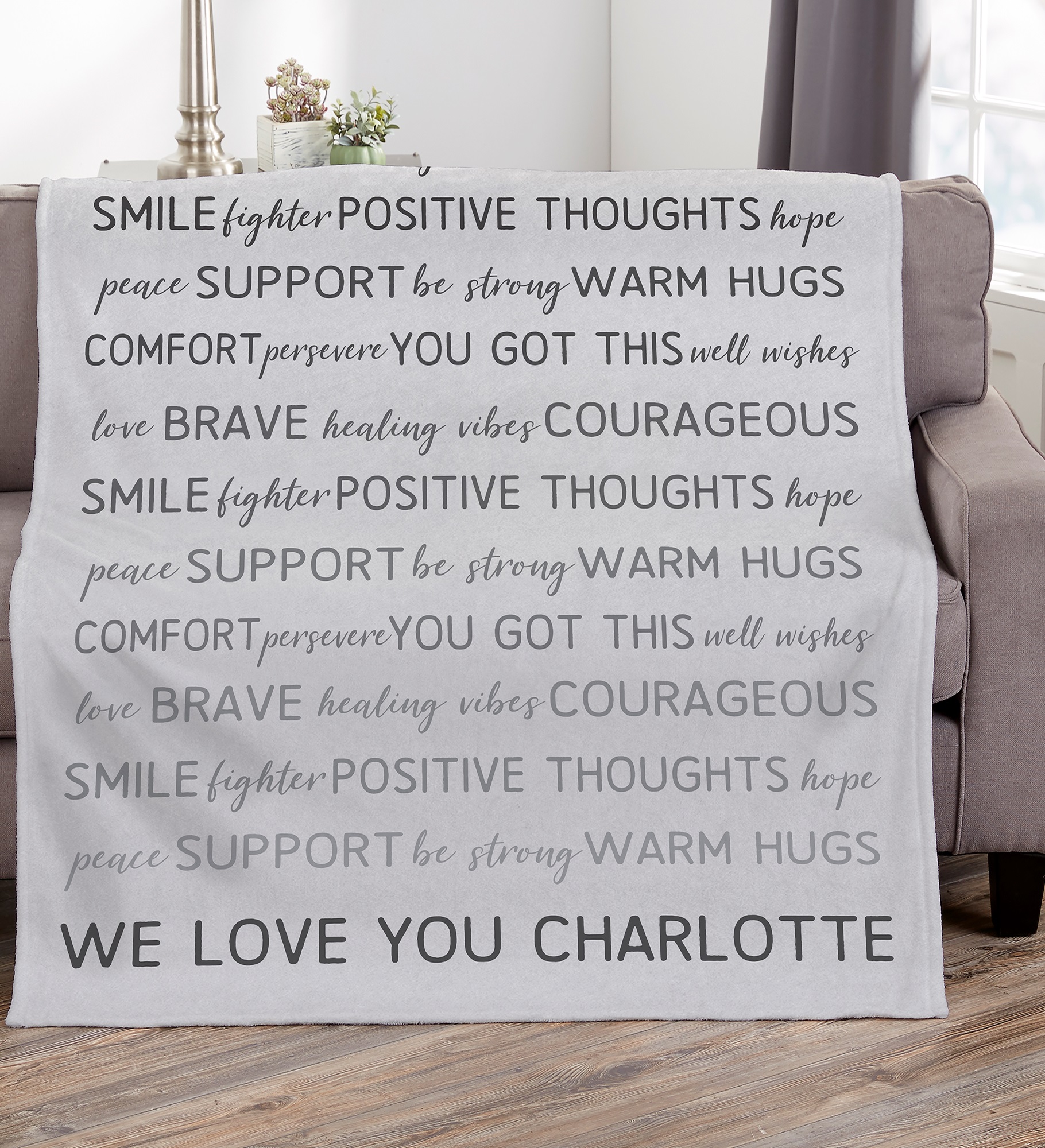 Words of Encouragement Personalized Blanket