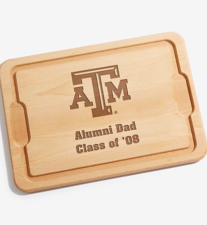 NCAA Texas A&M Aggies Personalized Hardwood Cutting Board
