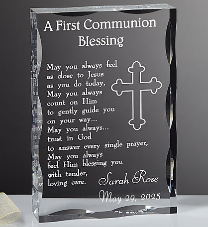 Communion Blessing Engraved Keepsake