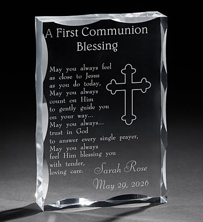 Communion Blessing Engraved Keepsake
