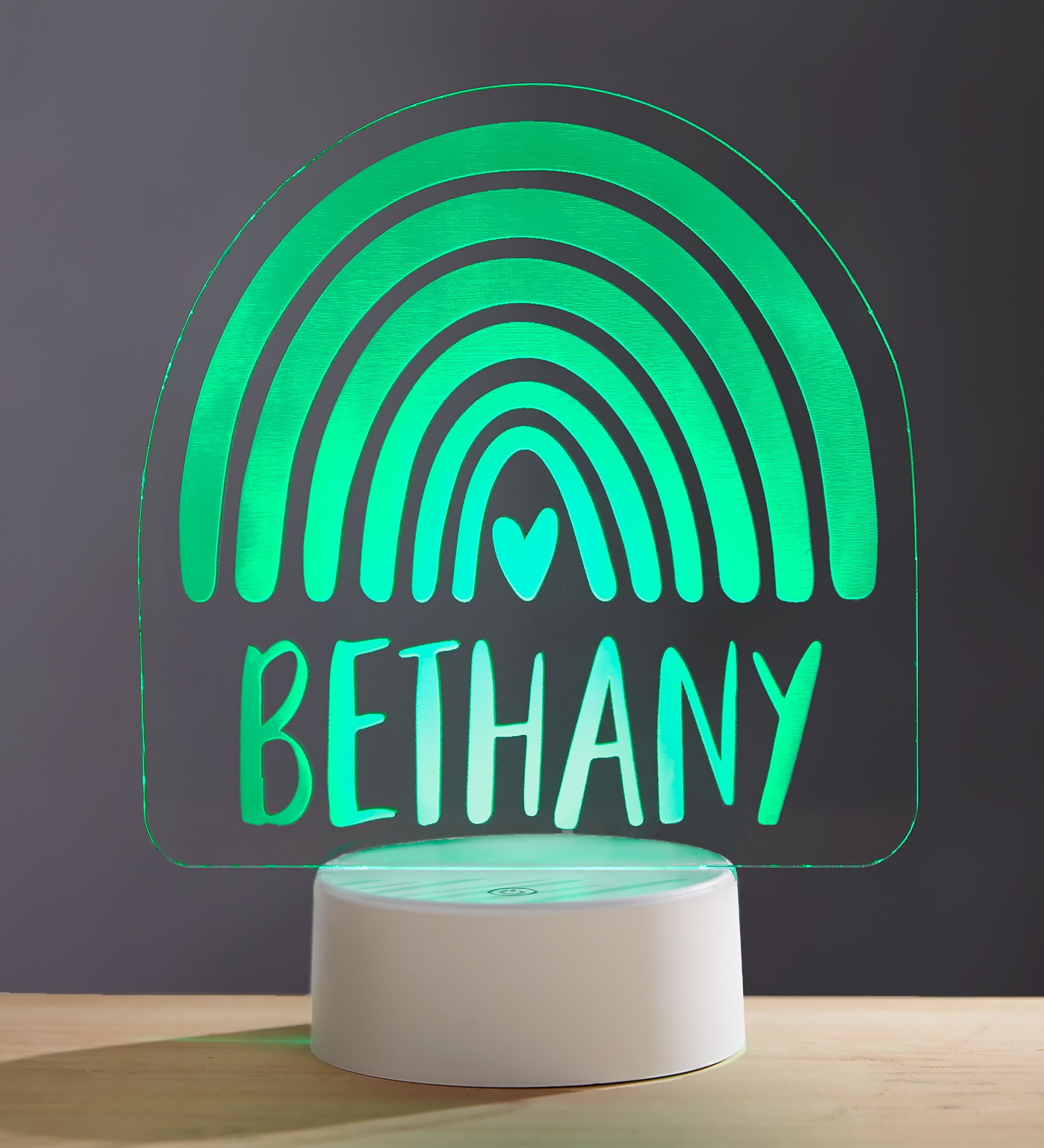 Watercolor Brights Personalized LED Sign